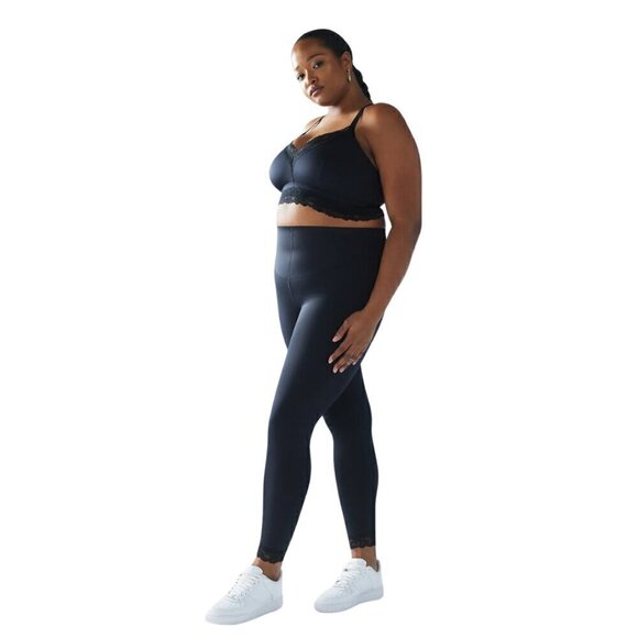 Savage X Fenty NWT Hotline Lace-Trimmed High-Waist Legging, Black Caviar 2X - Picture 1 of 13